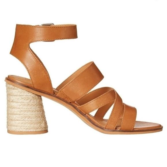 FRYE & Co. Leiah Mixed Strap Sandal Cognac sz. 6 - Picture 2 of 11